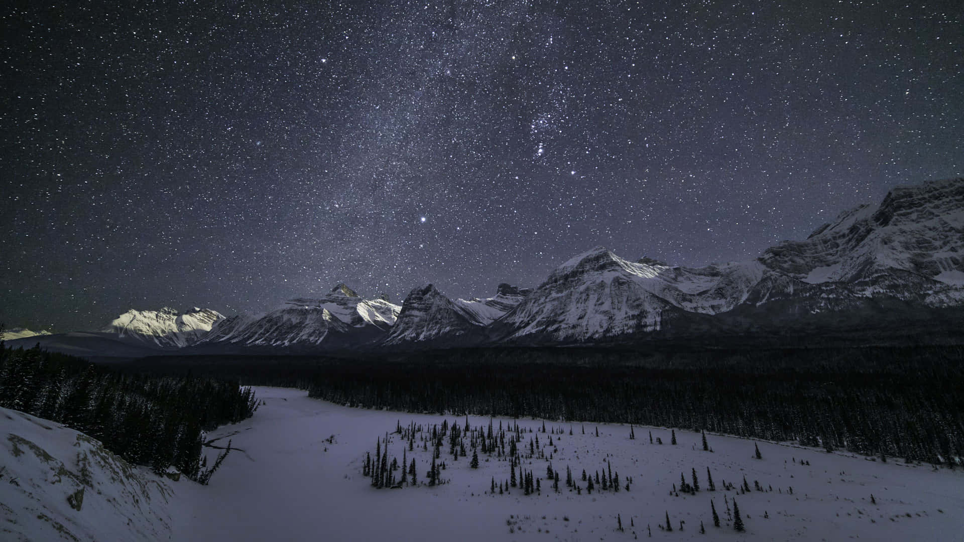 Starry_ Winter_ Night_ Mountain_ View_4 K.jpg Background