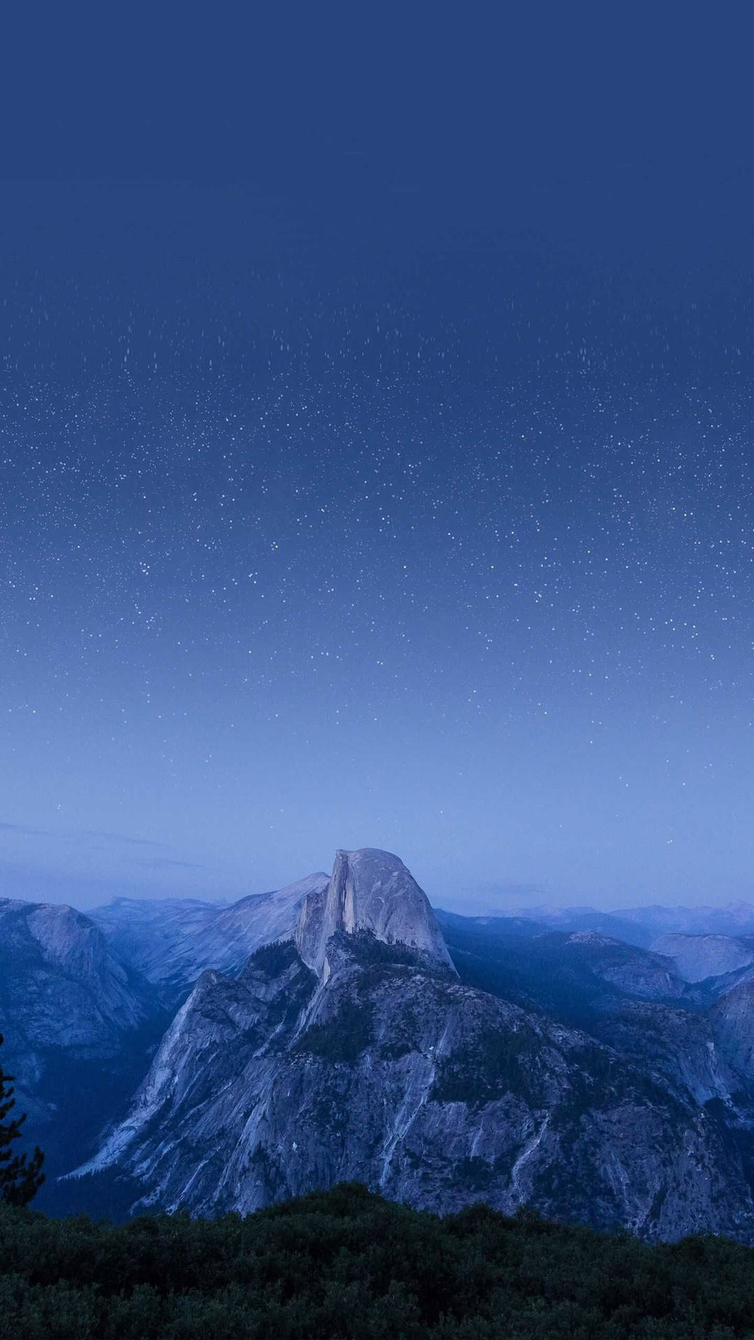 Stars And Mountains At Yosemite Iphone Background