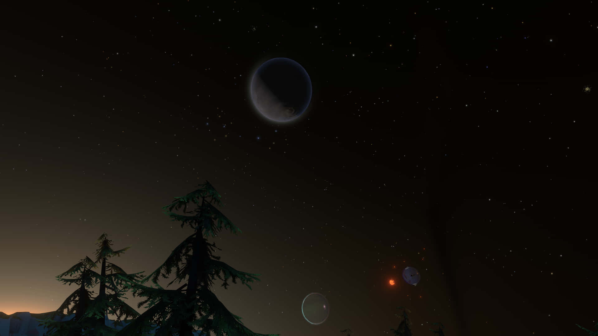 Stars And Planets From Outer Wilds Background