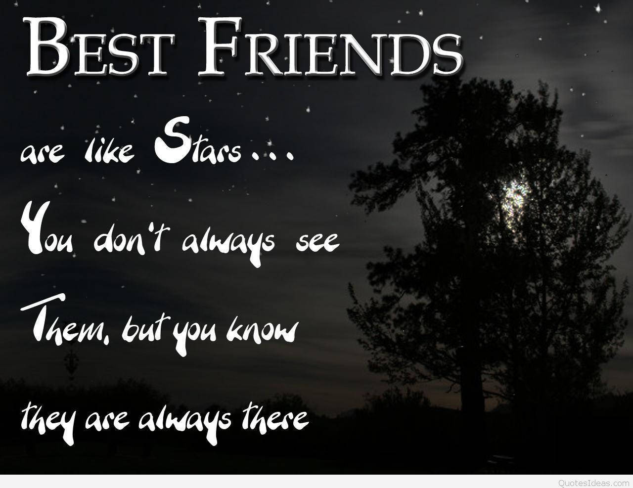 Stars Best Friend Quotes Background