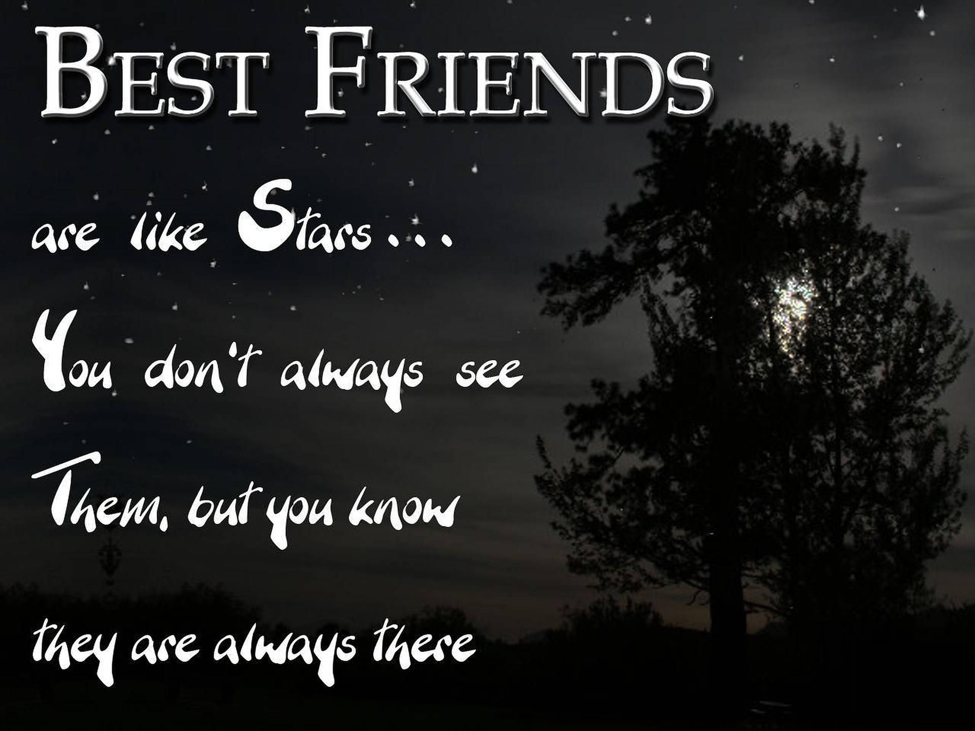 Stars Friendship Quotes Background