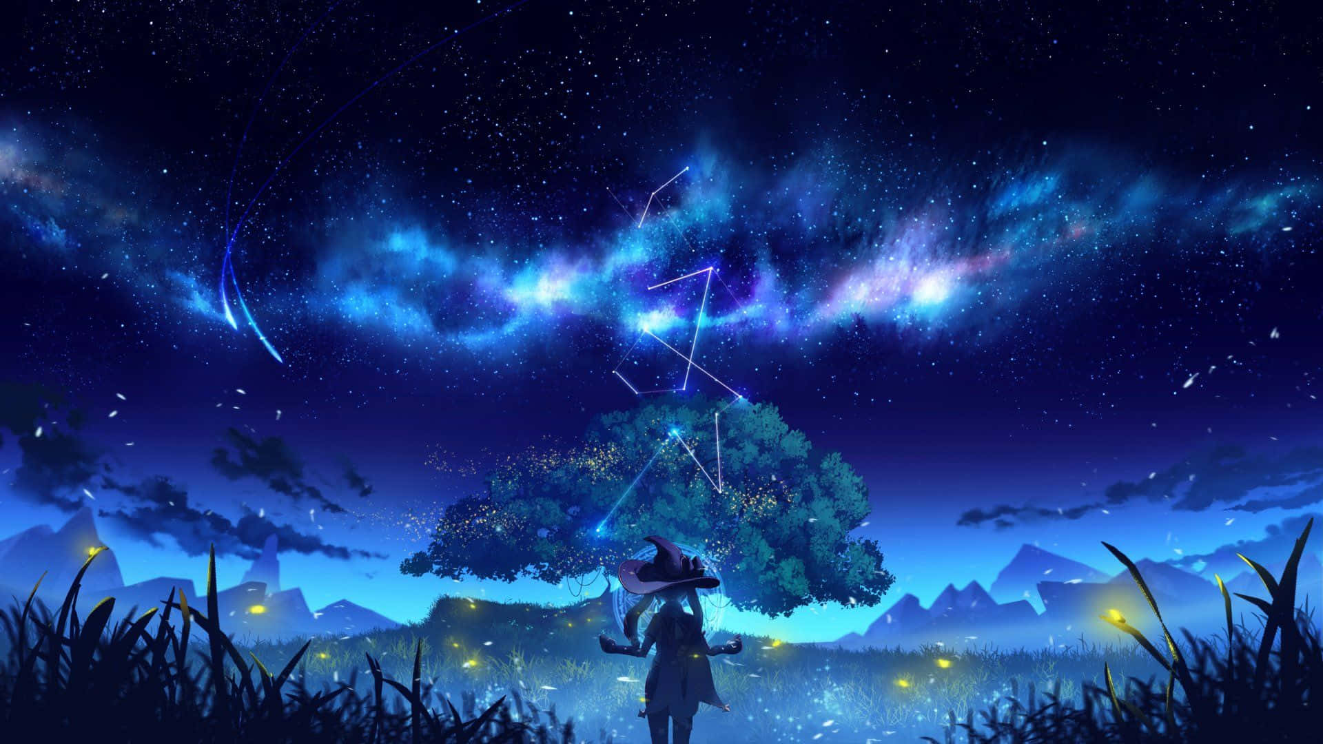 Stars In Sky Inazuma Genshin Background