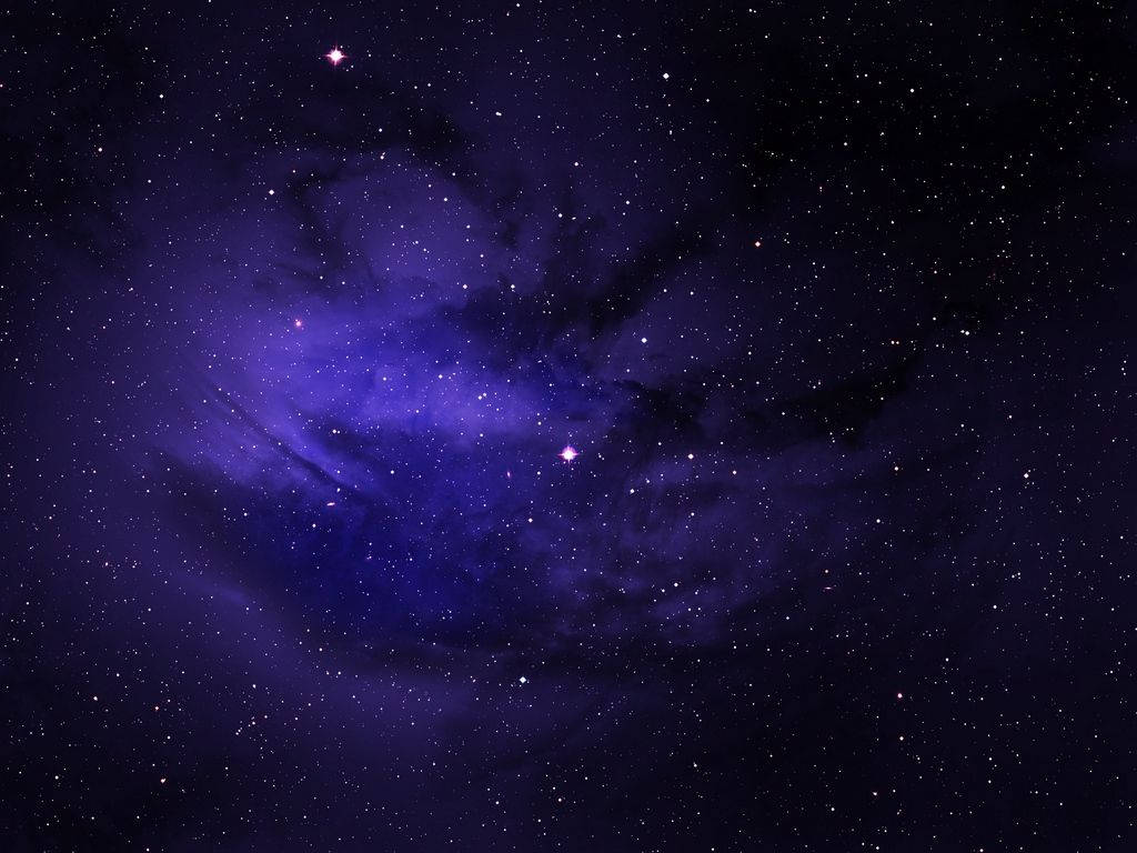 Stars In Violet Space Background