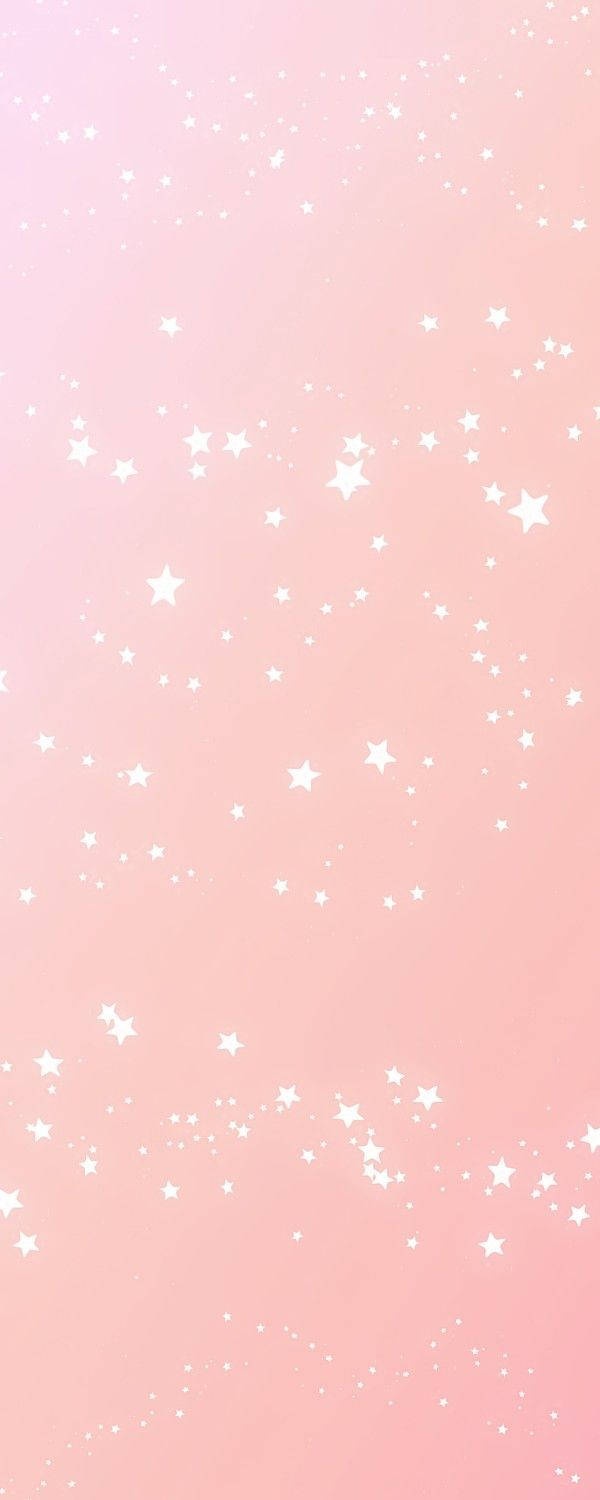 Stars On Kawaii Pink Background Background