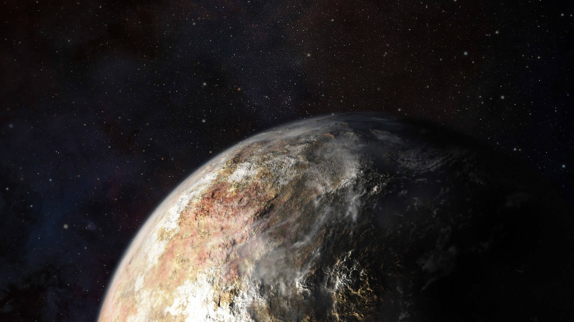 Stars Surrounding Pluto Background