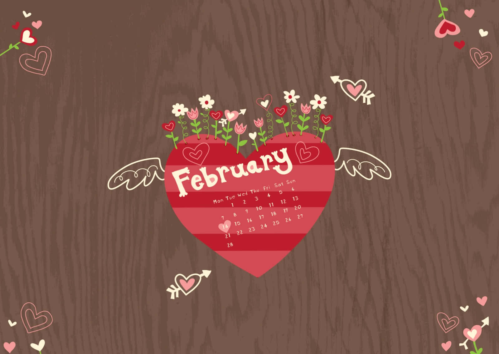 Start February Off Right With This Colorful Calendar Background