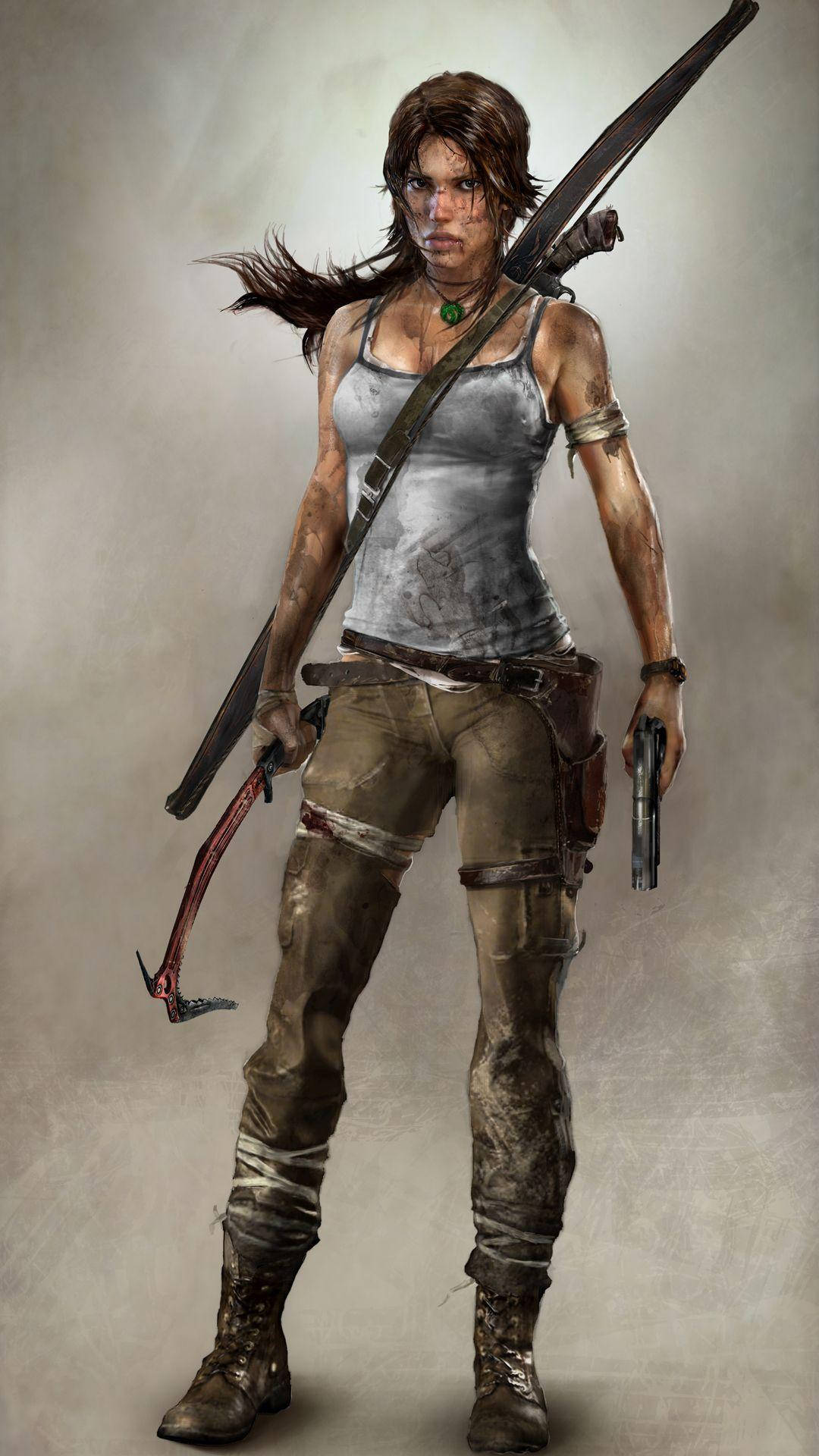 Start Your Adventure With Lara Croft In The New Iphone. Background