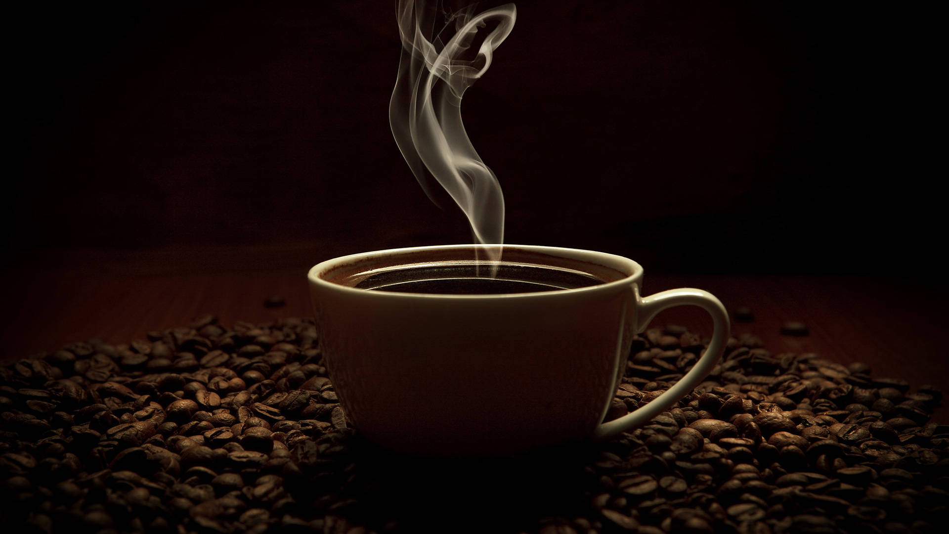 Start Your Day With A Delicious Cup Of Steaming Hot Coffee Background