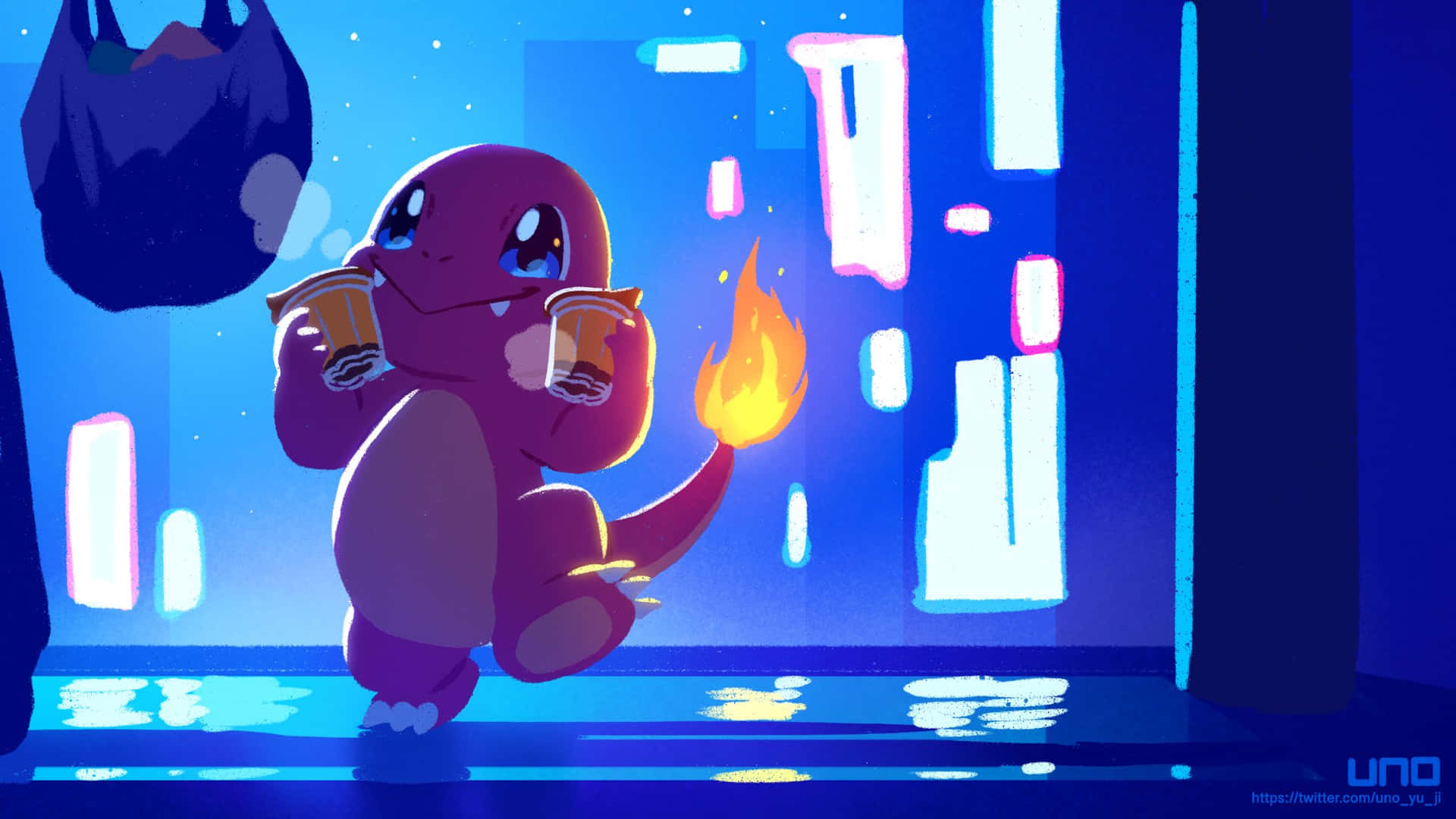 Start Your Journey With Cute Charmander Background