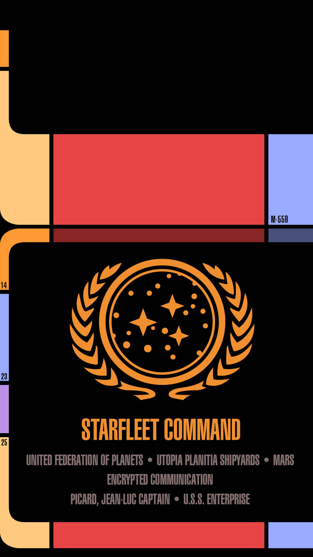 Startfleet Lcars Command Android Phone Background