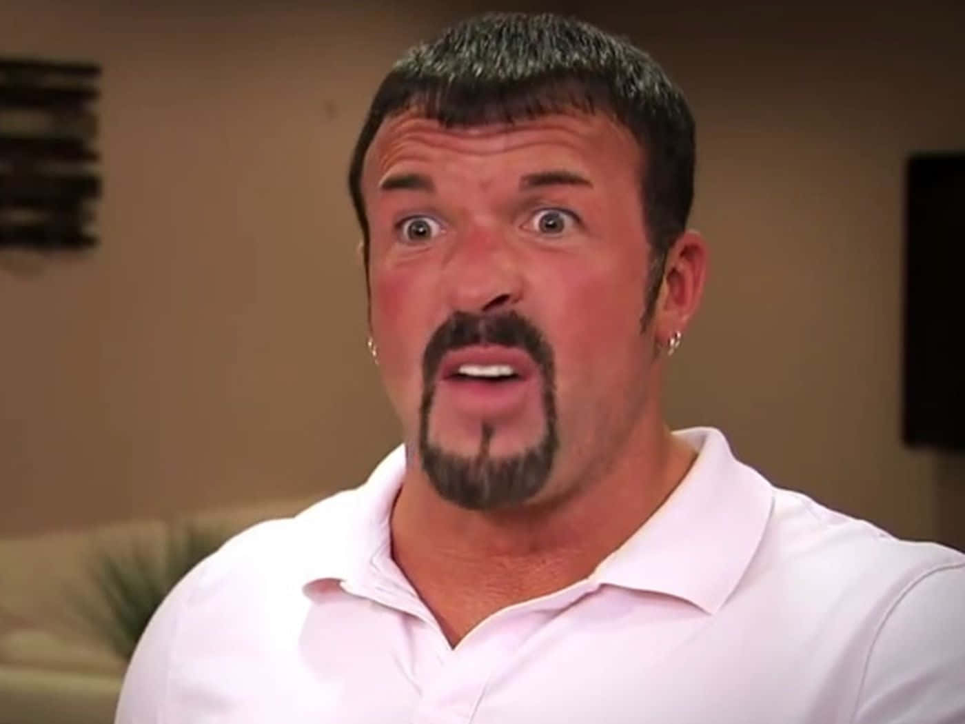 Startled Expression Of Famous Wrestler Buff Bagwell Background