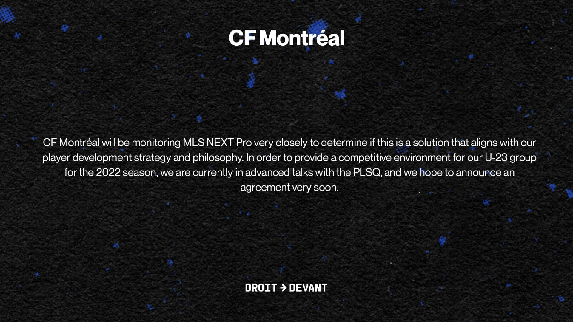 Statement Released By Cf Montréal Background