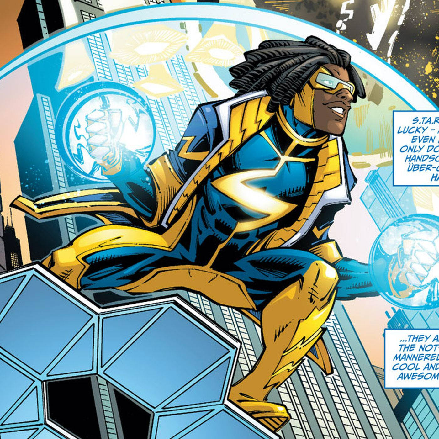 Static Shock Action Comic Panel Background