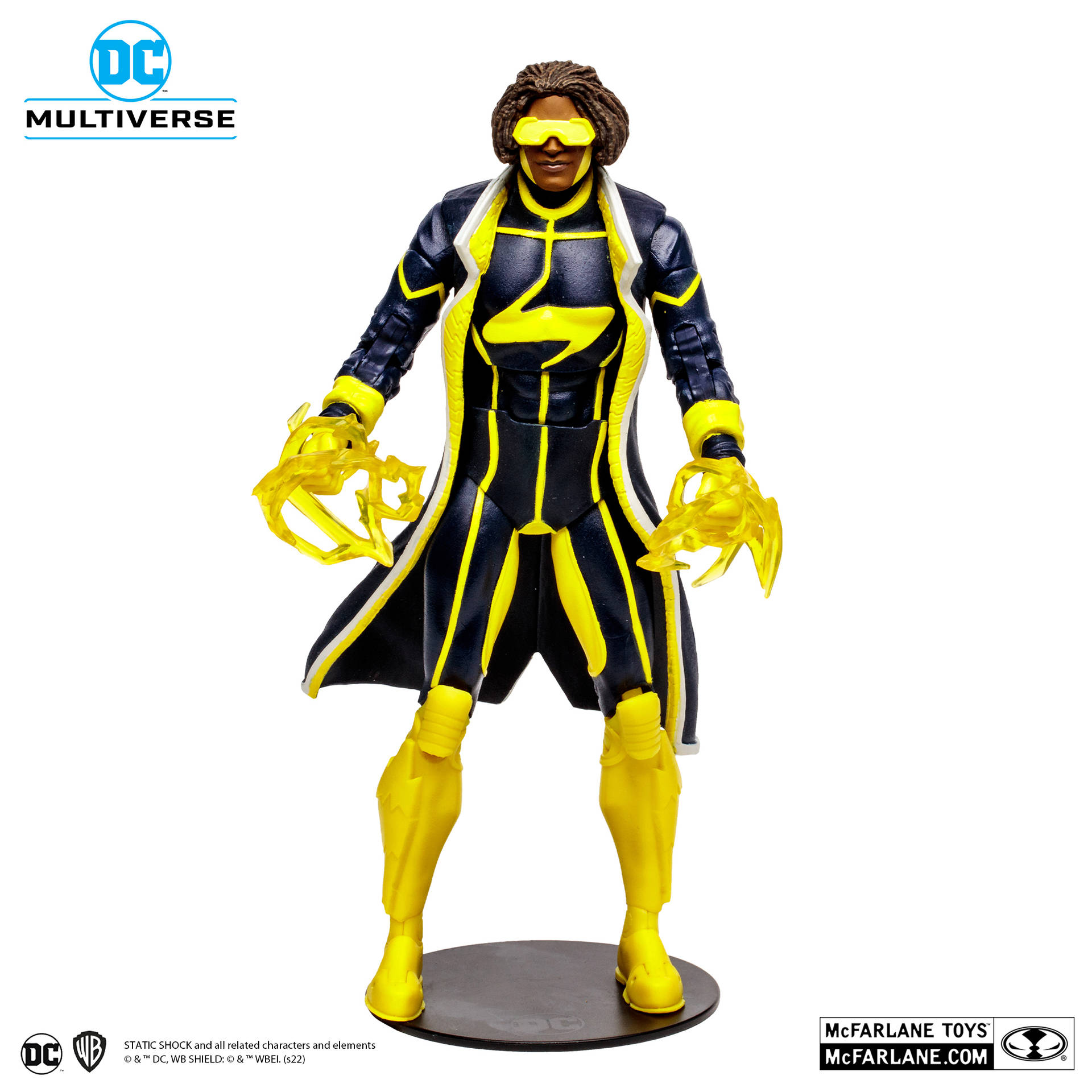 Static Shock Action Figure On Display Background