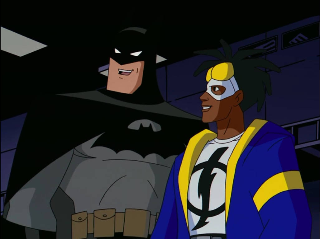 Static Shock With Batman Background