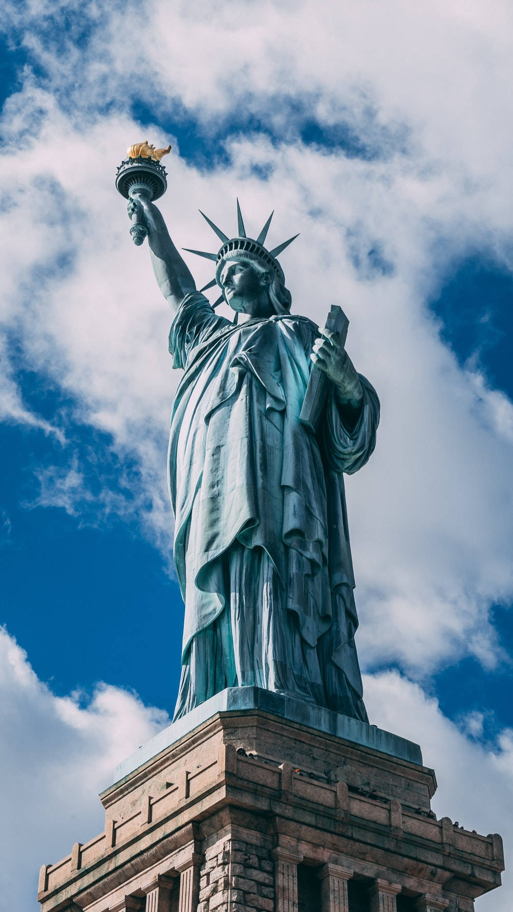 Statue Of Liberty Cloudy