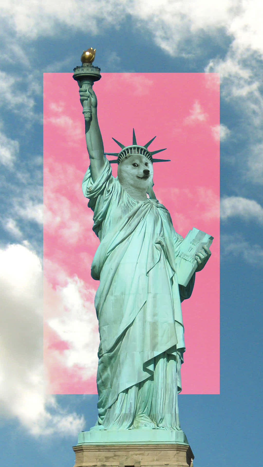 Statue Of Liberty Doge Background