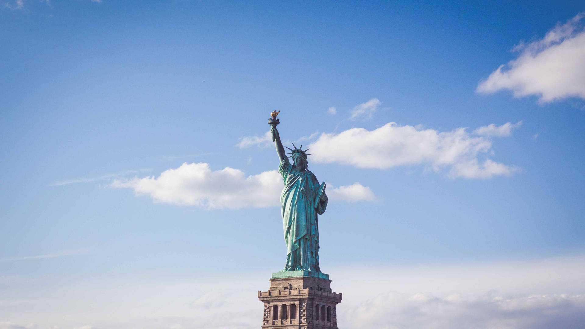 Statue Of Liberty Long Shot Background