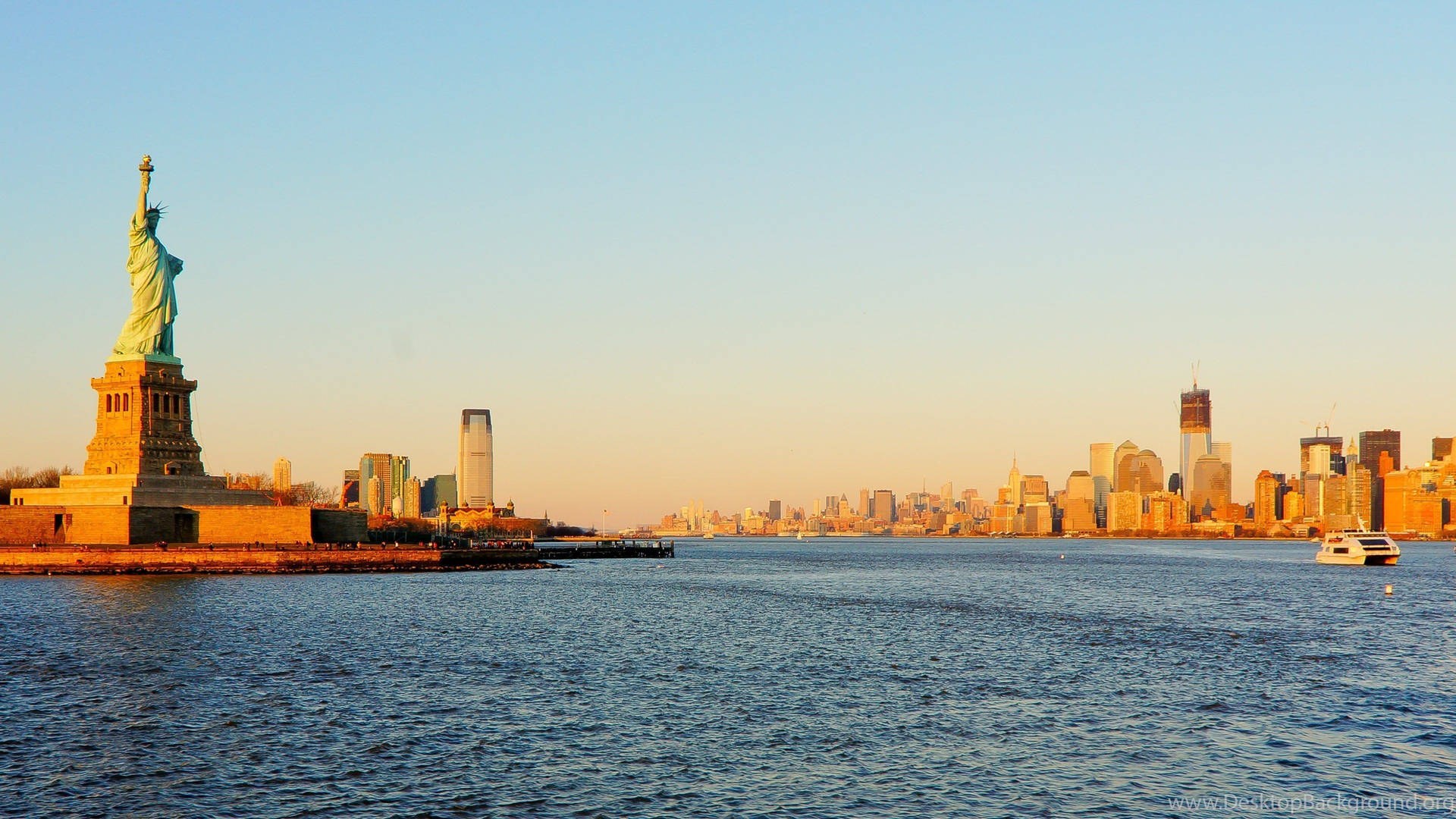 Statue Of Liberty Sunset