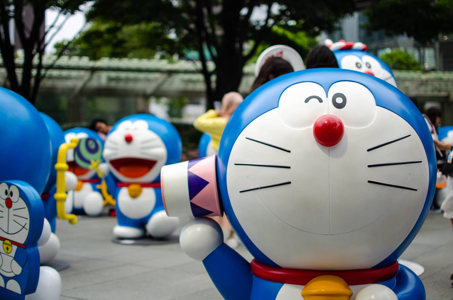 Statues Of Doraemon 4k Background