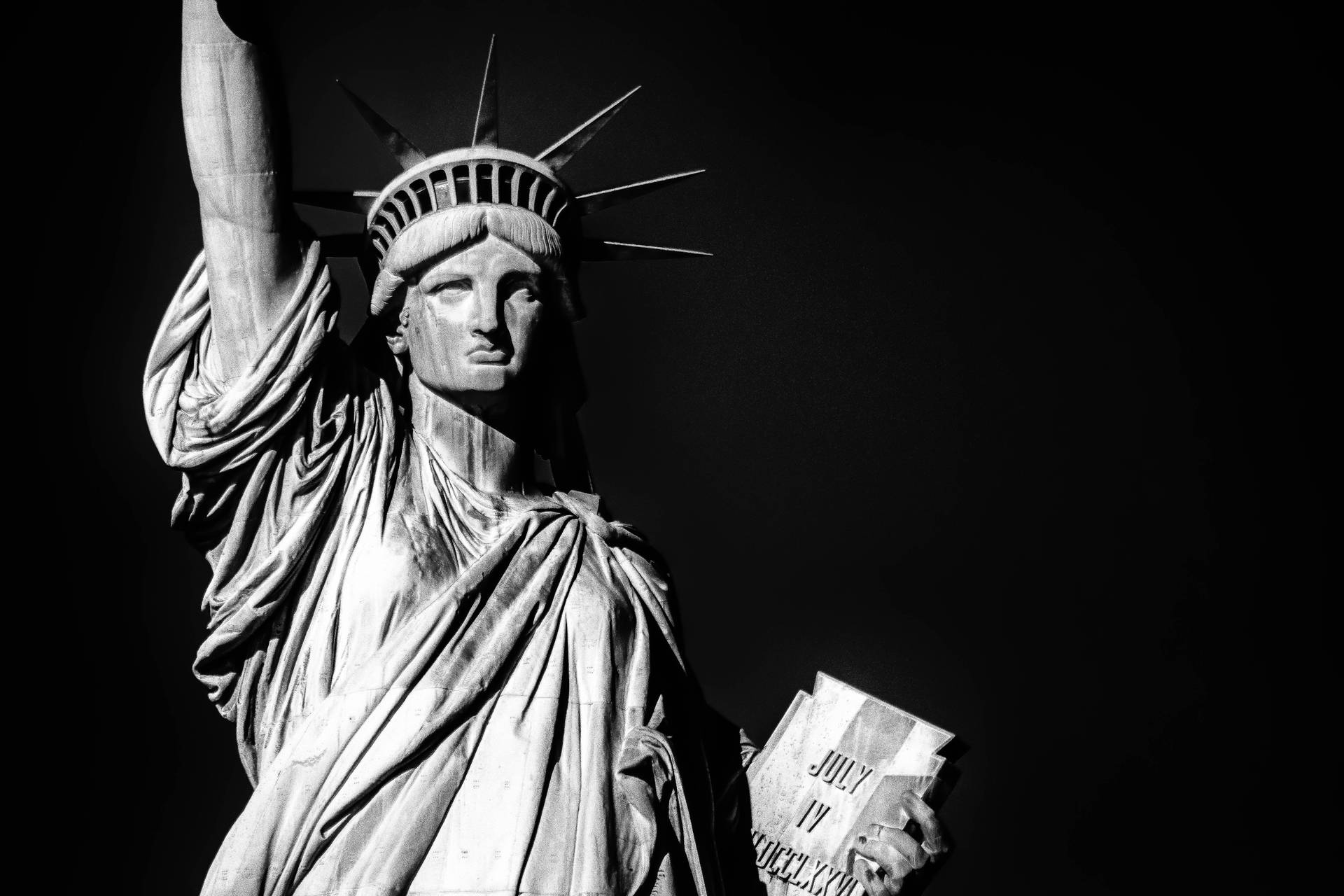 Status Of Liberty Close-up Shot New York 4k Background