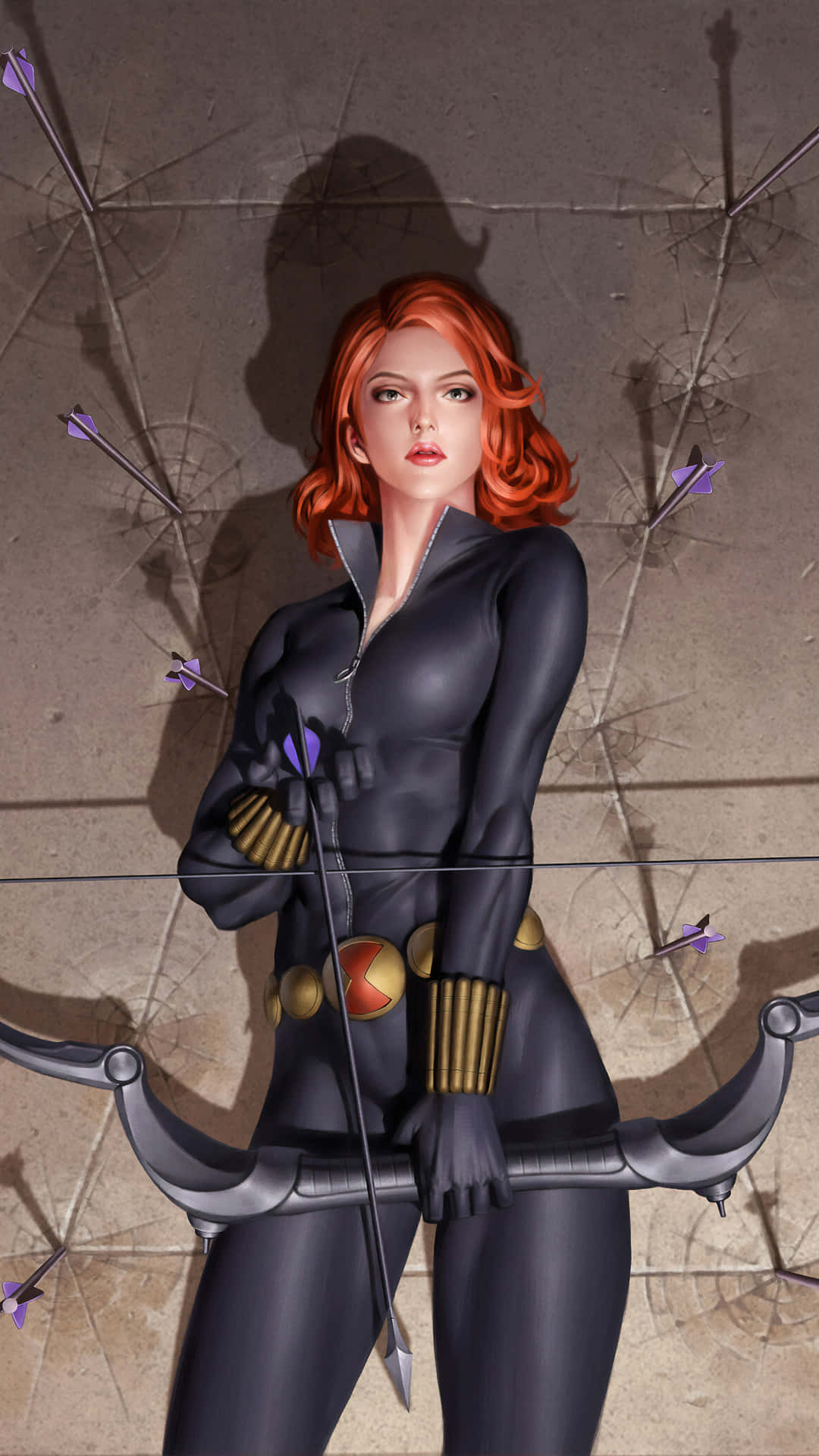 Stay Ahead Of The Game With The Sleek And Stylish Black Widow Iphone. Background