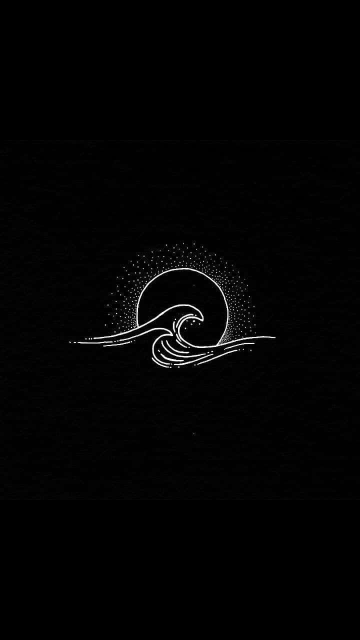 Stay Connected - A Sleek Black And White Phone Showcasing Year-round Style Background