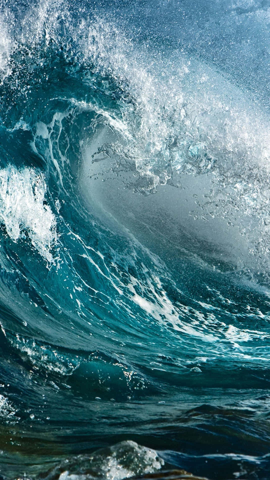 Stay Connected In Style With The Wave Iphone Background