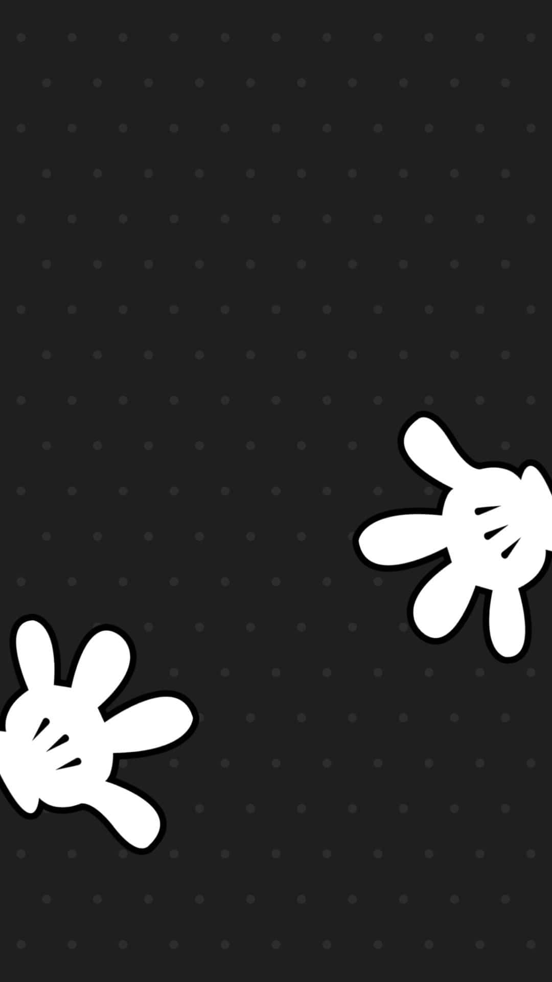 Stay Connected With A Black Mickey Mouse Phone Background