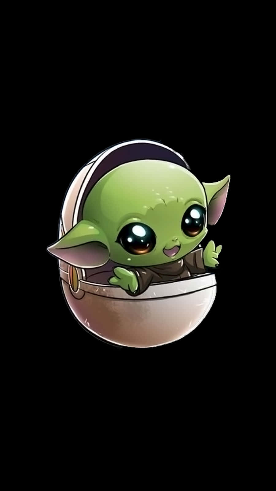 Stay Connected With Baby Yoda Background