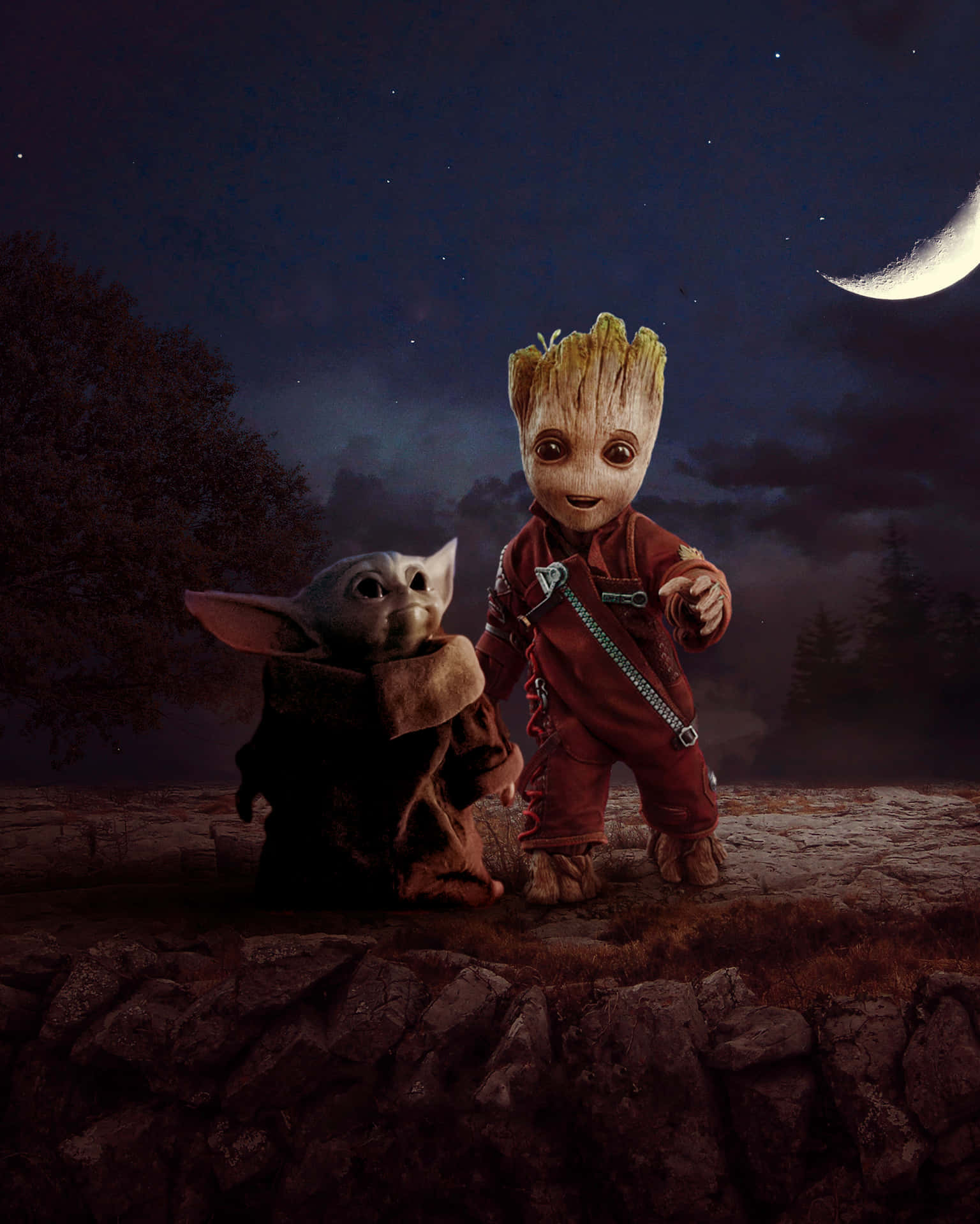 Stay Connected With Baby Yoda! Background