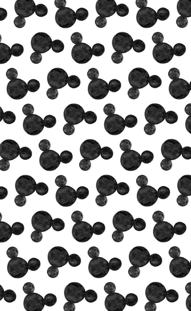 Stay Connected With Your Favorite Disney Character With This Black Mickey Mouse Phone Background
