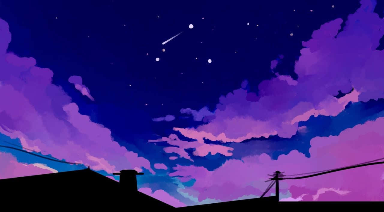 Stay Creative Around The Clock With This Chic Purple Aesthetic Laptop Background