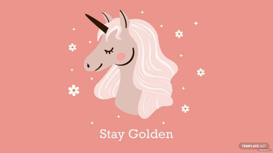 Stay Golden Unicorn Aesthetic Background