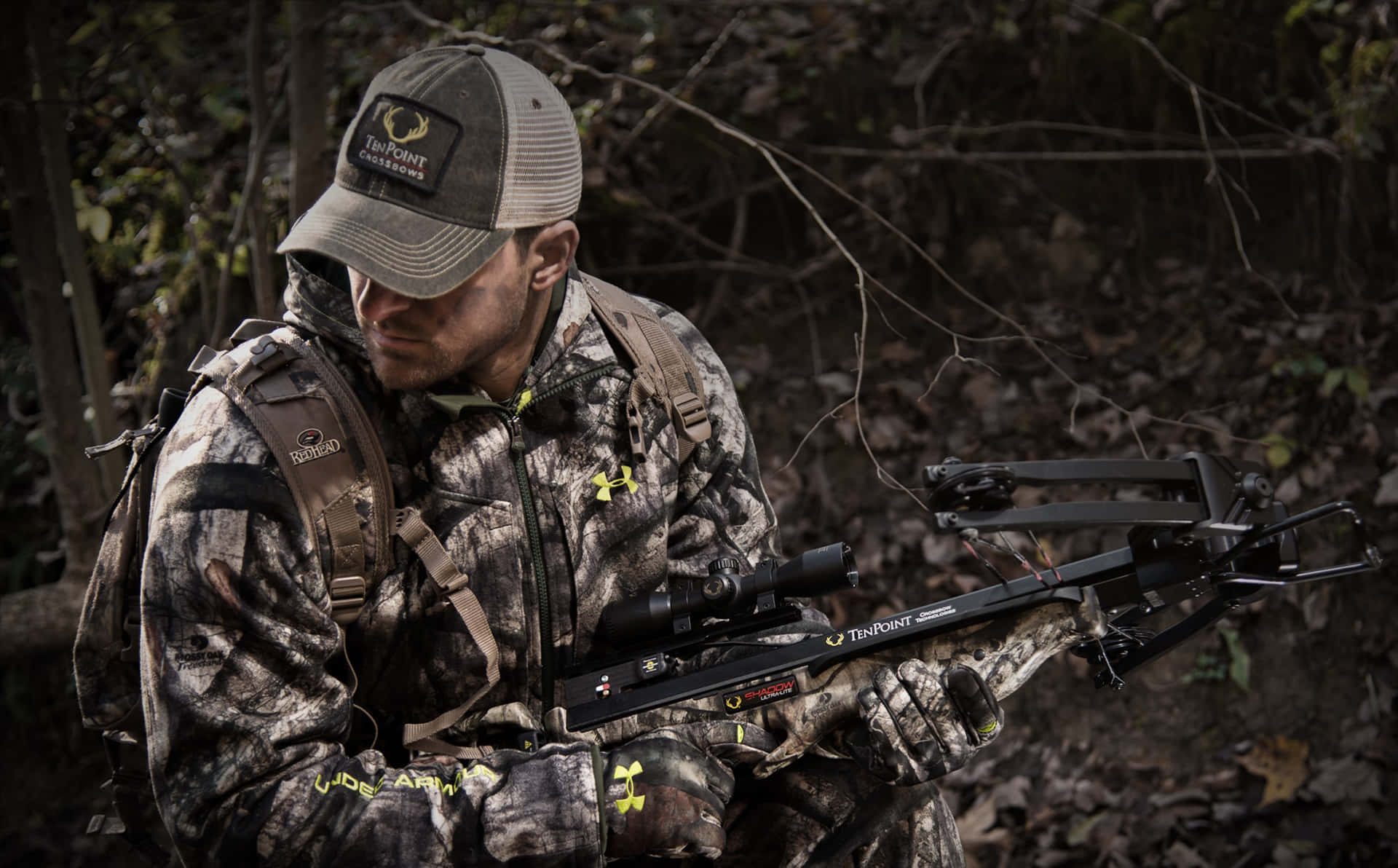 Stay Hidden In The Forest With Hunting Camo Background