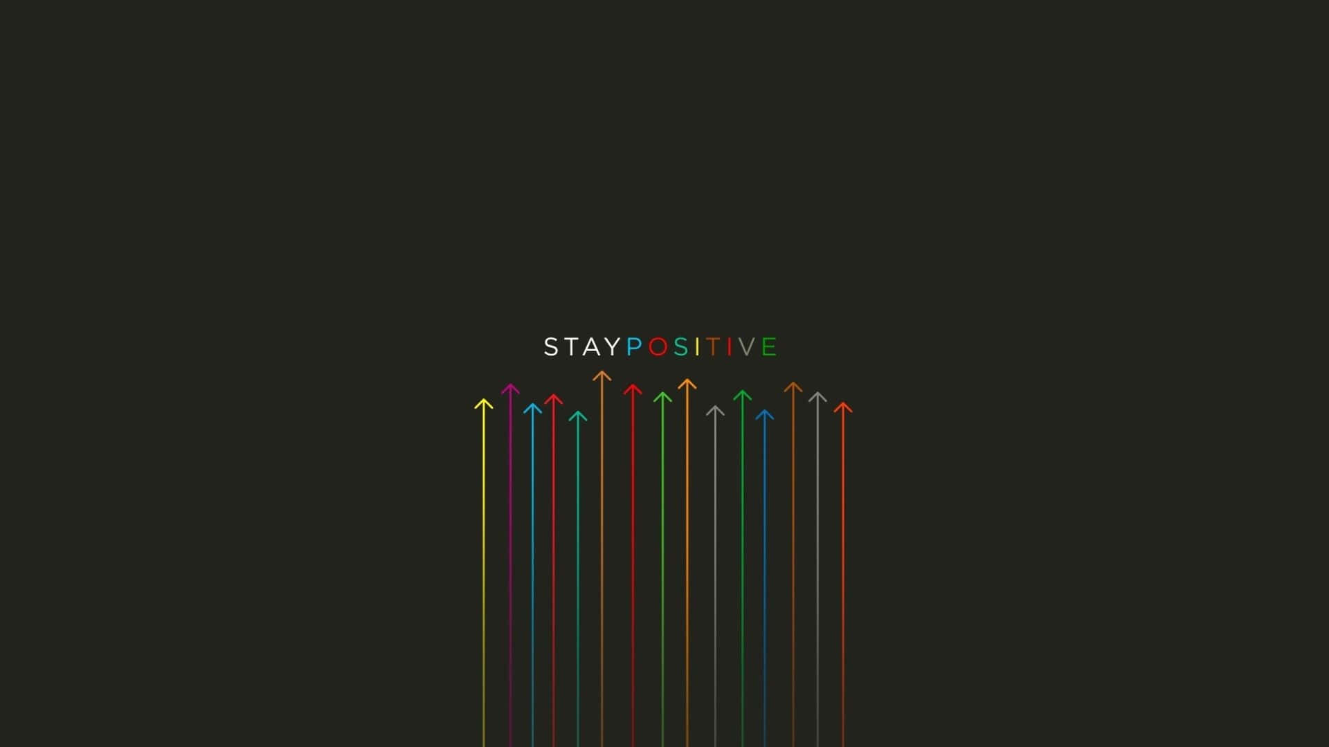 Stay Positive_ Colorful Arrows_ Desktop Background Background