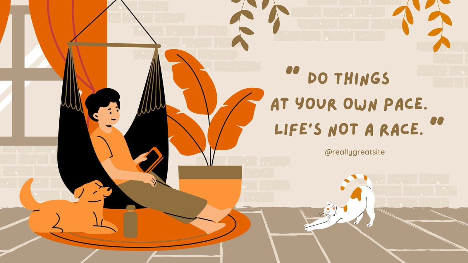 Stay Positive With Cute Motivational Desktop Background