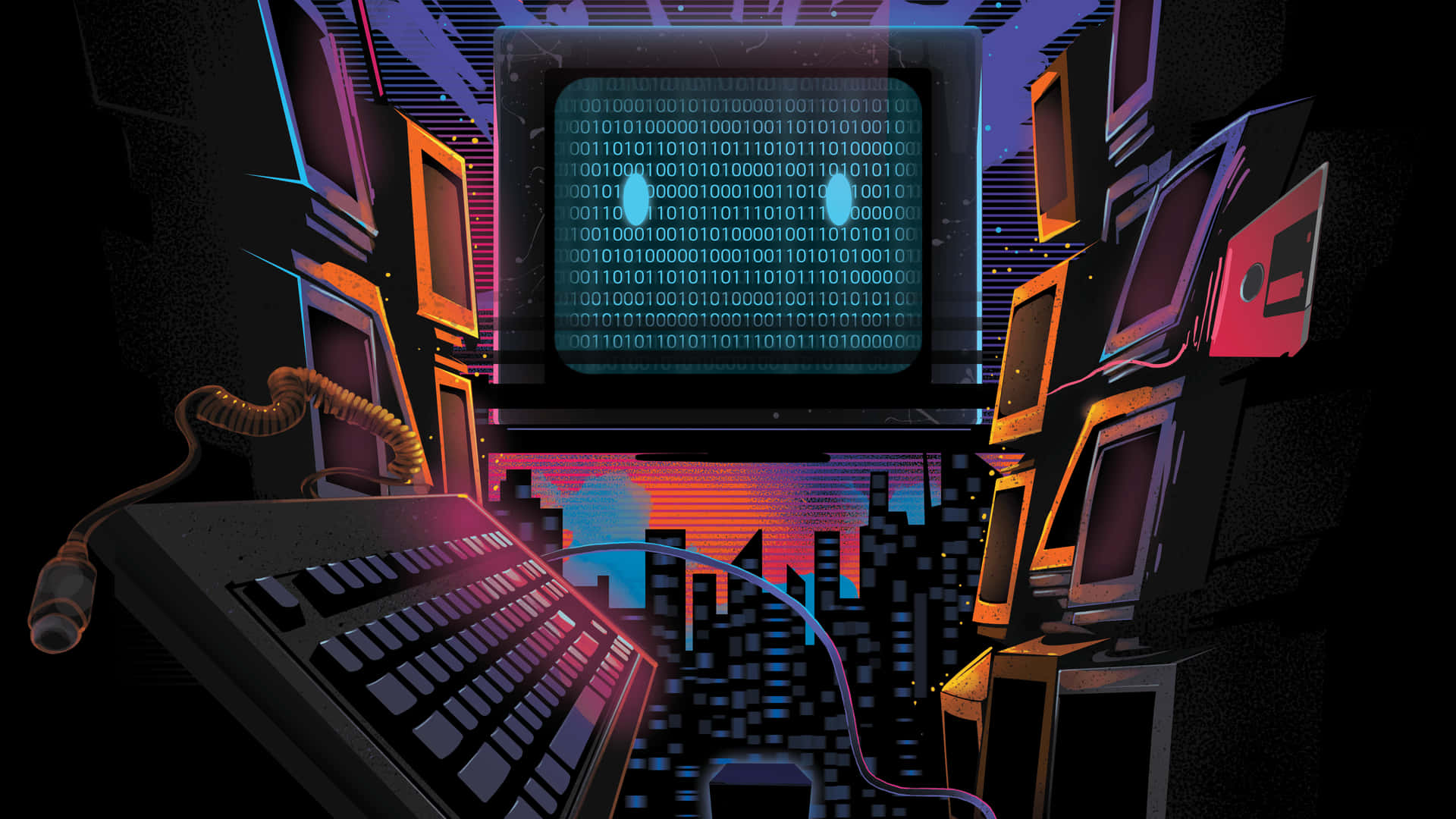 Stay Productive With A Retro Pc Background