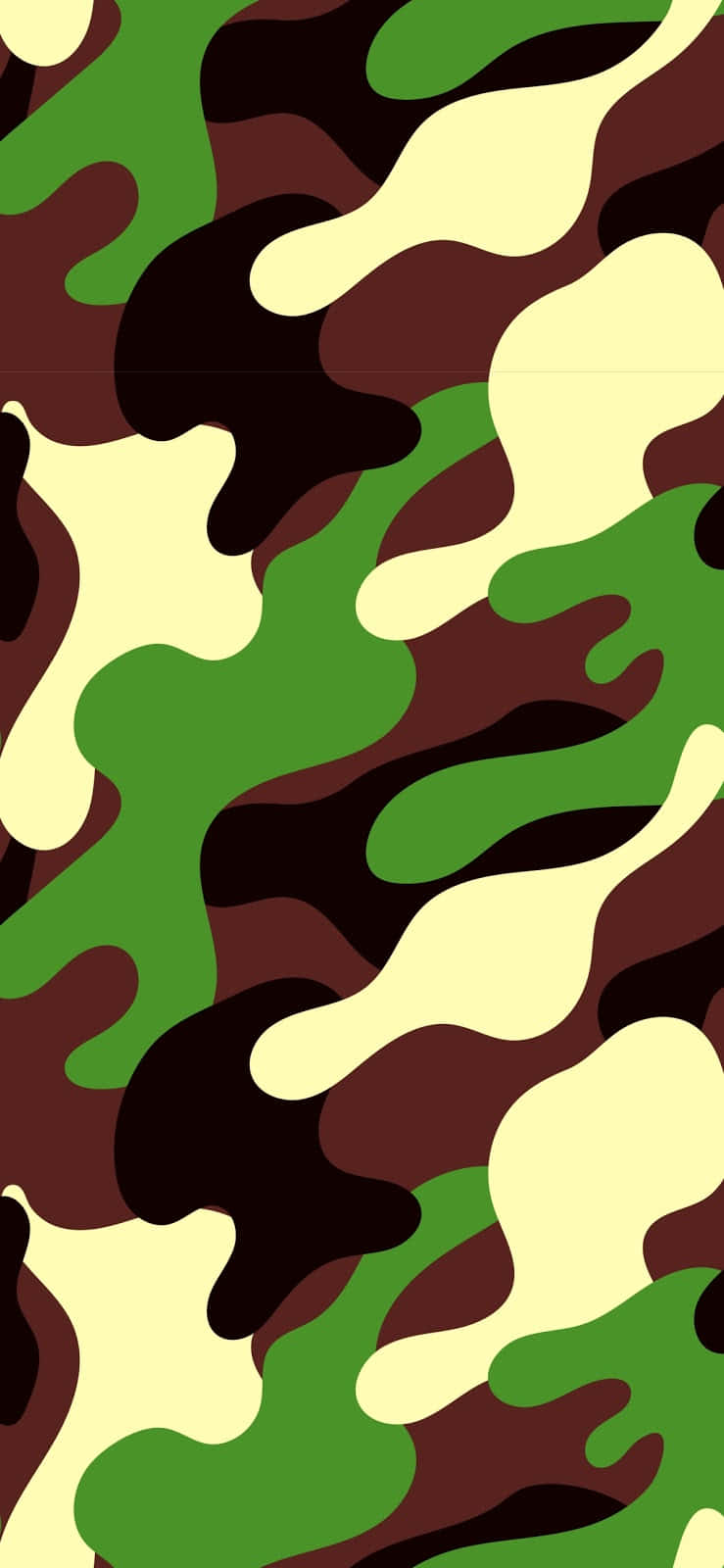 Stay Stealth With Green Camo Background