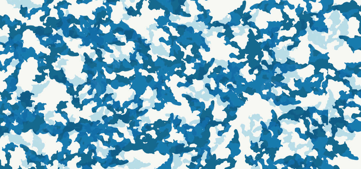 Stay Stylish And Upscale In Blue Camo Background