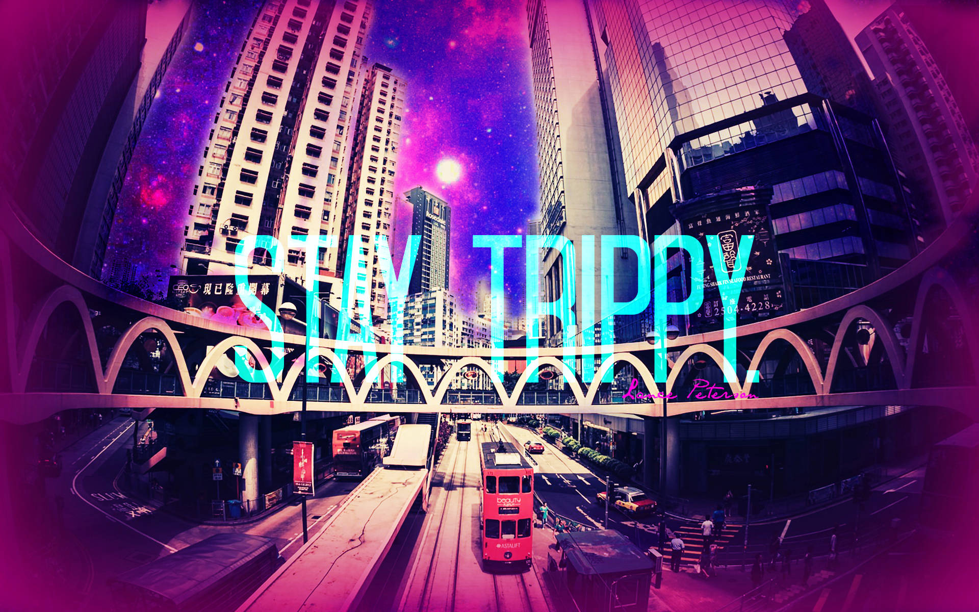 Stay Trippy City Dope Laptop Background