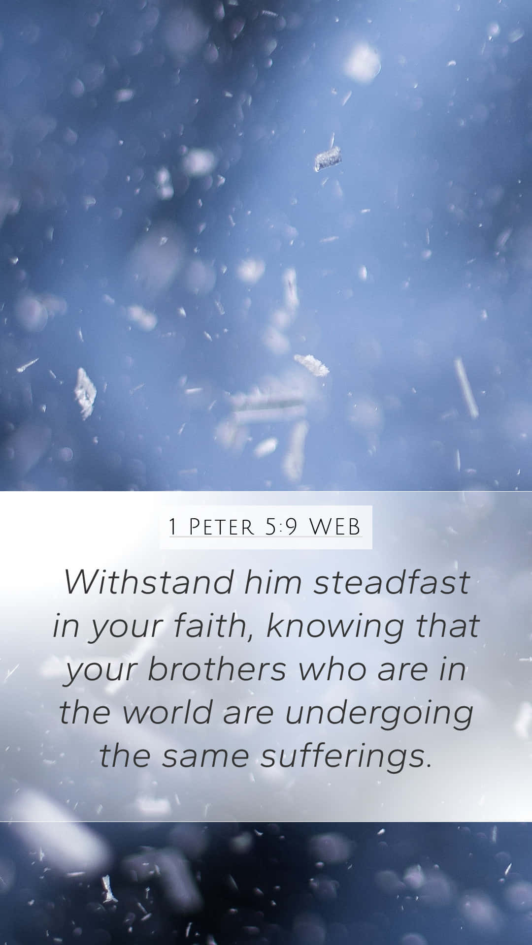 Steadfast Faith Snowflake Verse Background