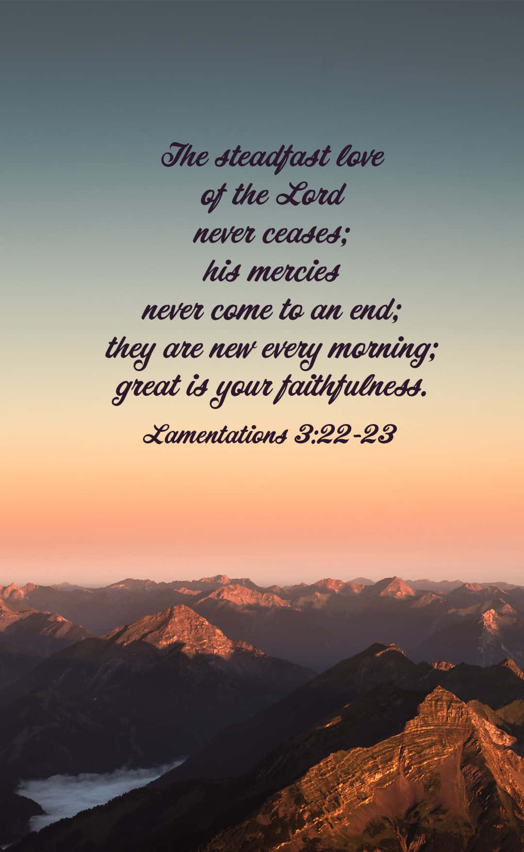 Steadfast Love Mountain Sunrise Background