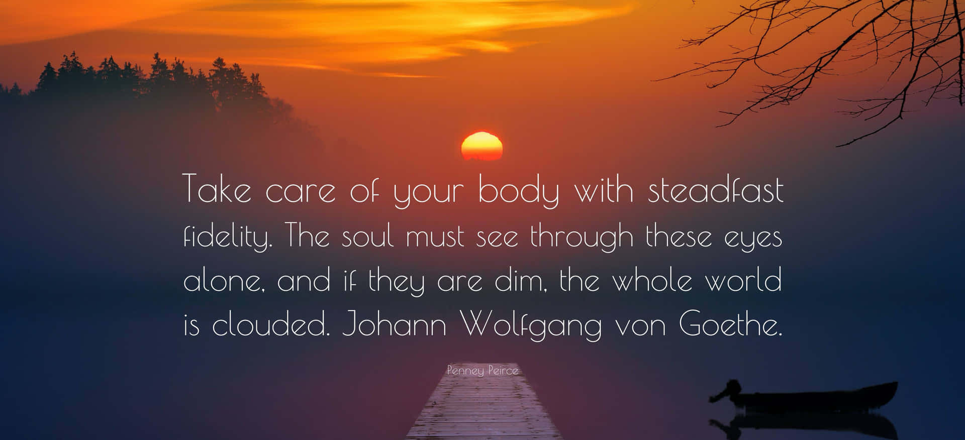 Steadfast Sunset Inspirational Quote Background