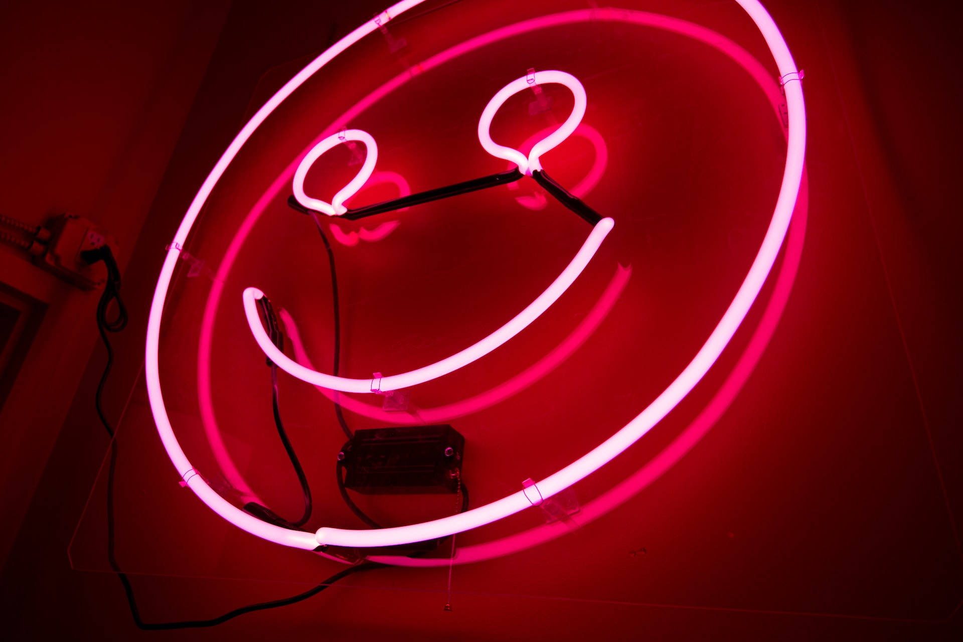 Steady Neon Smile Background