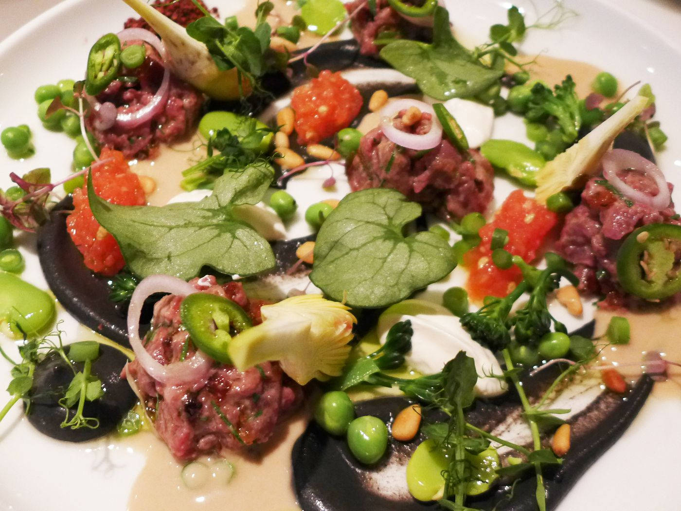 Steak Tartare Rocket Salad