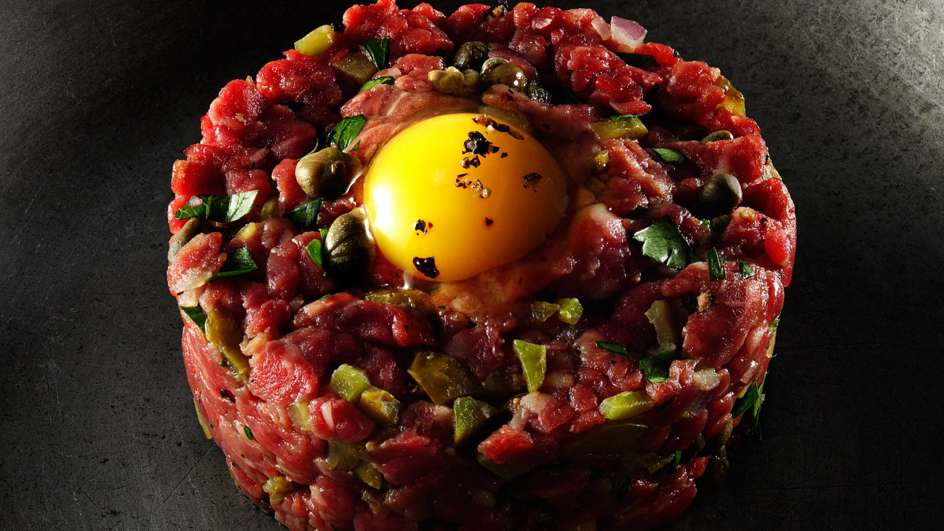 Steak Tartare Up Close Background