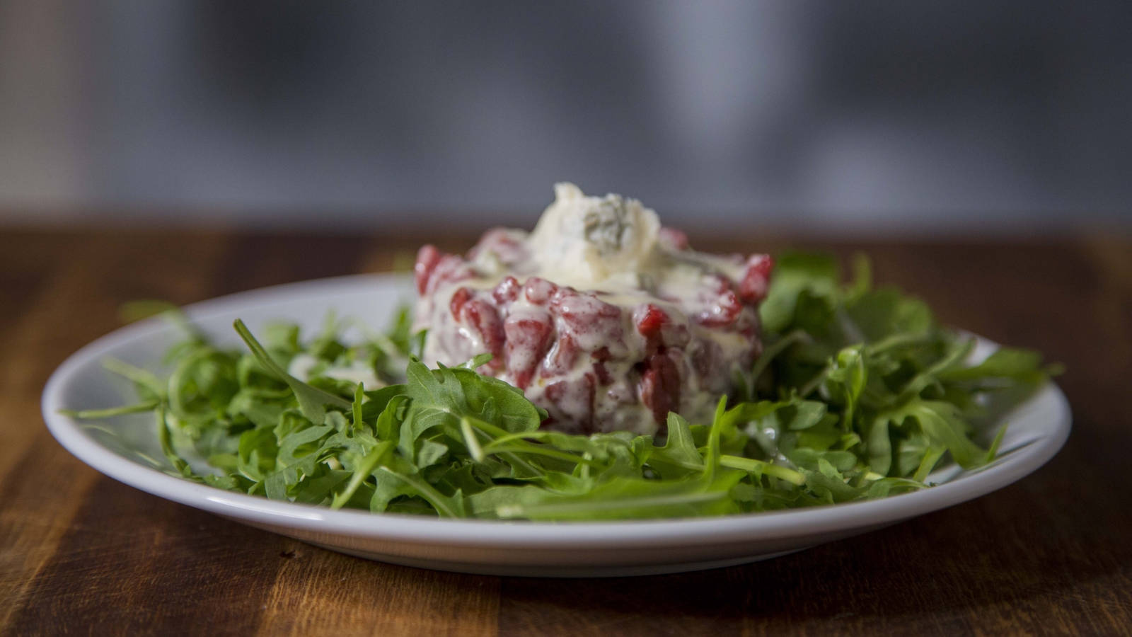 Steak Tartare With Cheese Background