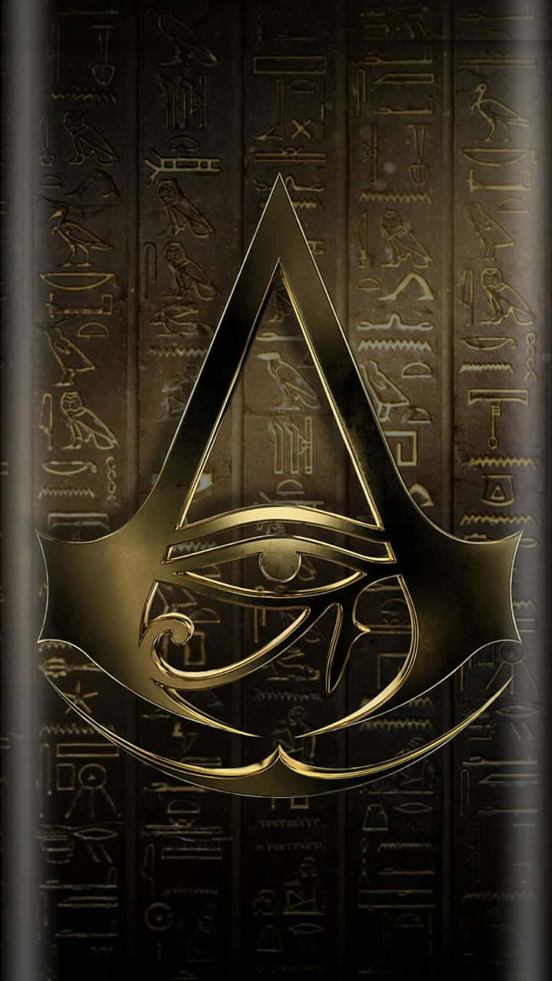Stealthy Assassin's Creed Logo Background