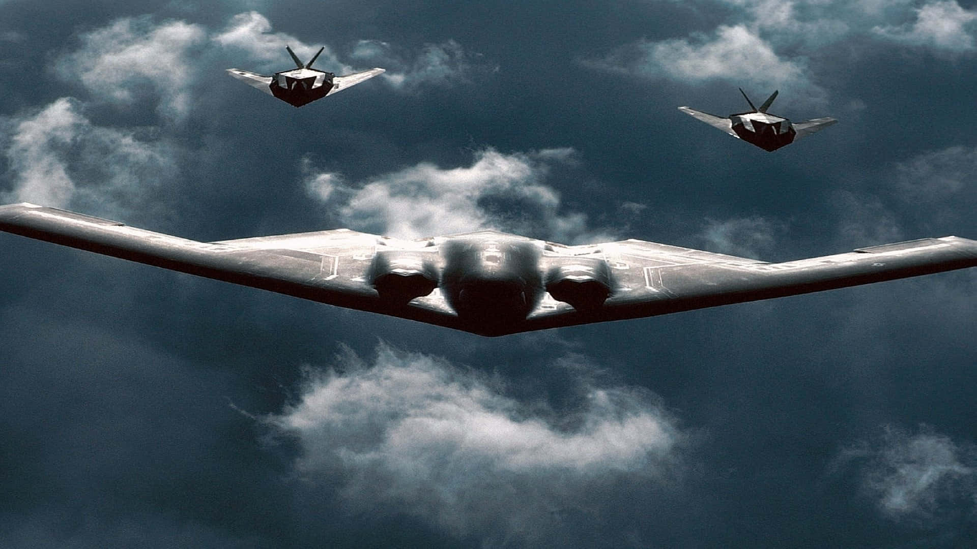 Stealthy Northrop Grumman B-2 Spirit Background